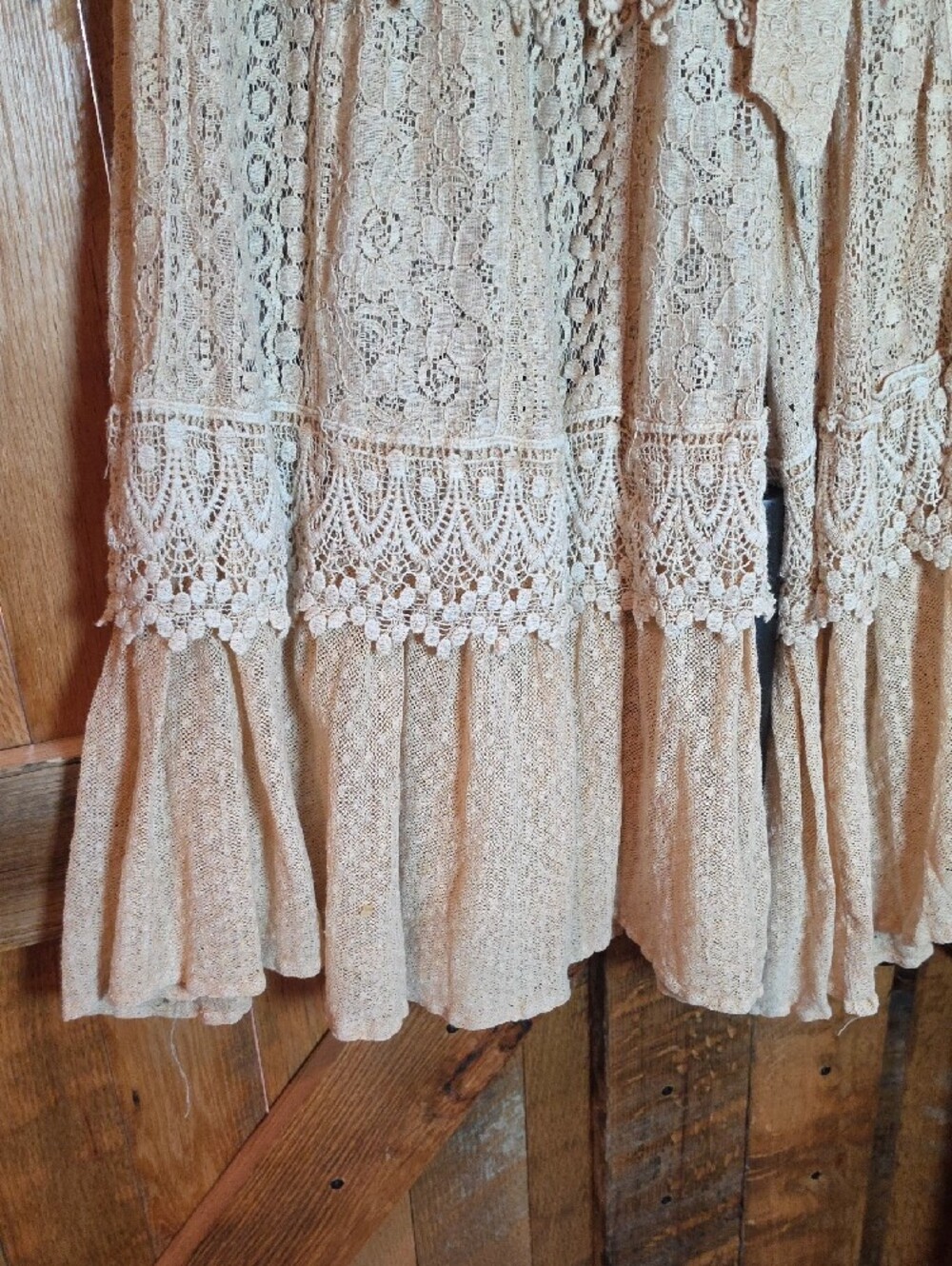 192p Boho Lace Wide-Leg Pants with Tie Waist - Cream - Picture 10 of 16